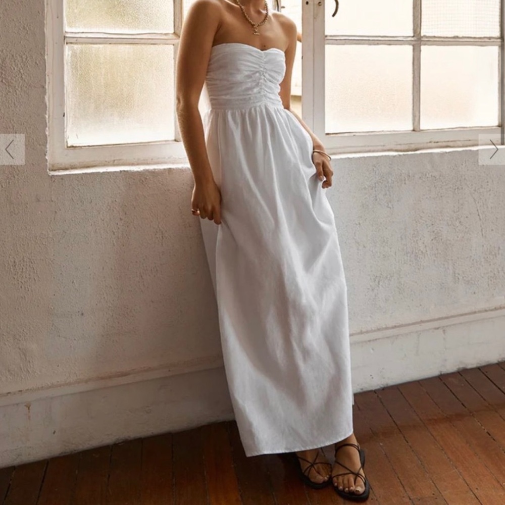NWT DISSH white linen dress - Size 4